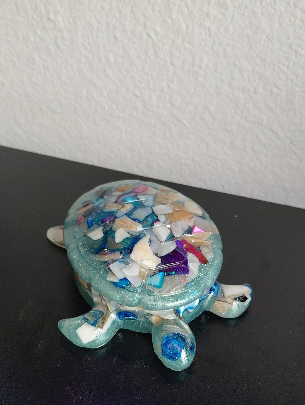 Handmade  Turtle Shell Trinket Box